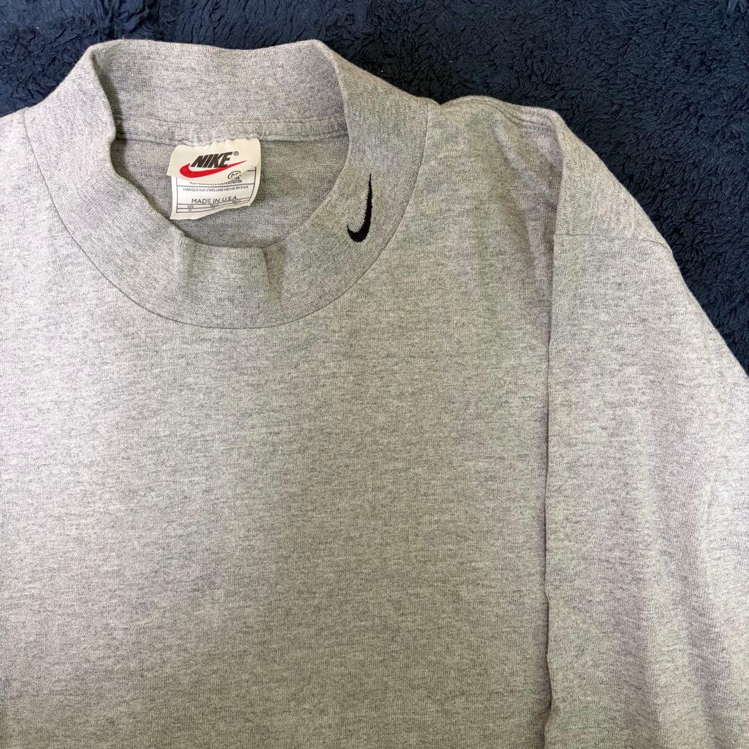 NIKE ナイキ 90s usa製 白タグ ロンt スウッシュ グレー - メルカリ