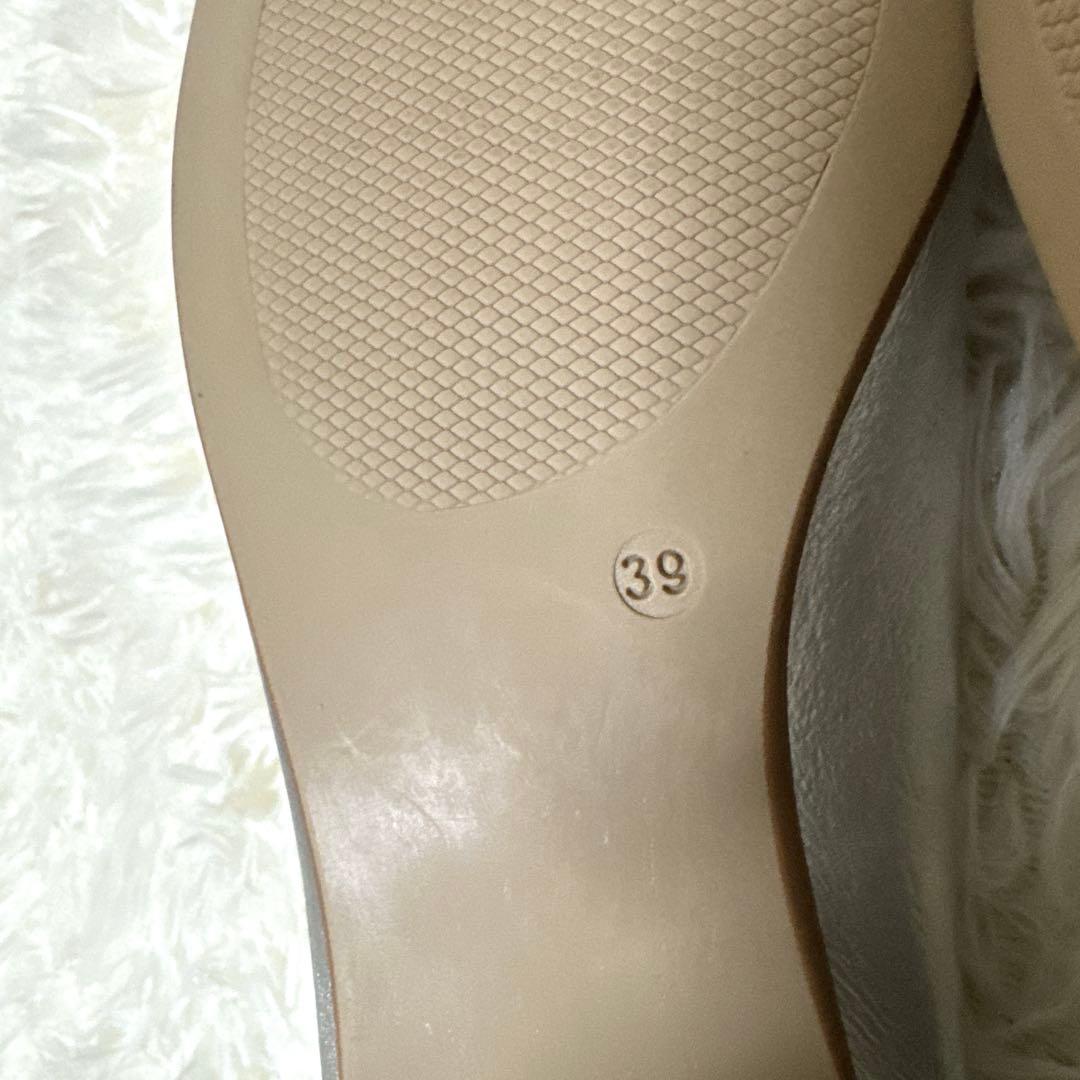 ◇美品◇Stilmoda ラウンドトゥパンプス フラットシューズ シルバー 39
