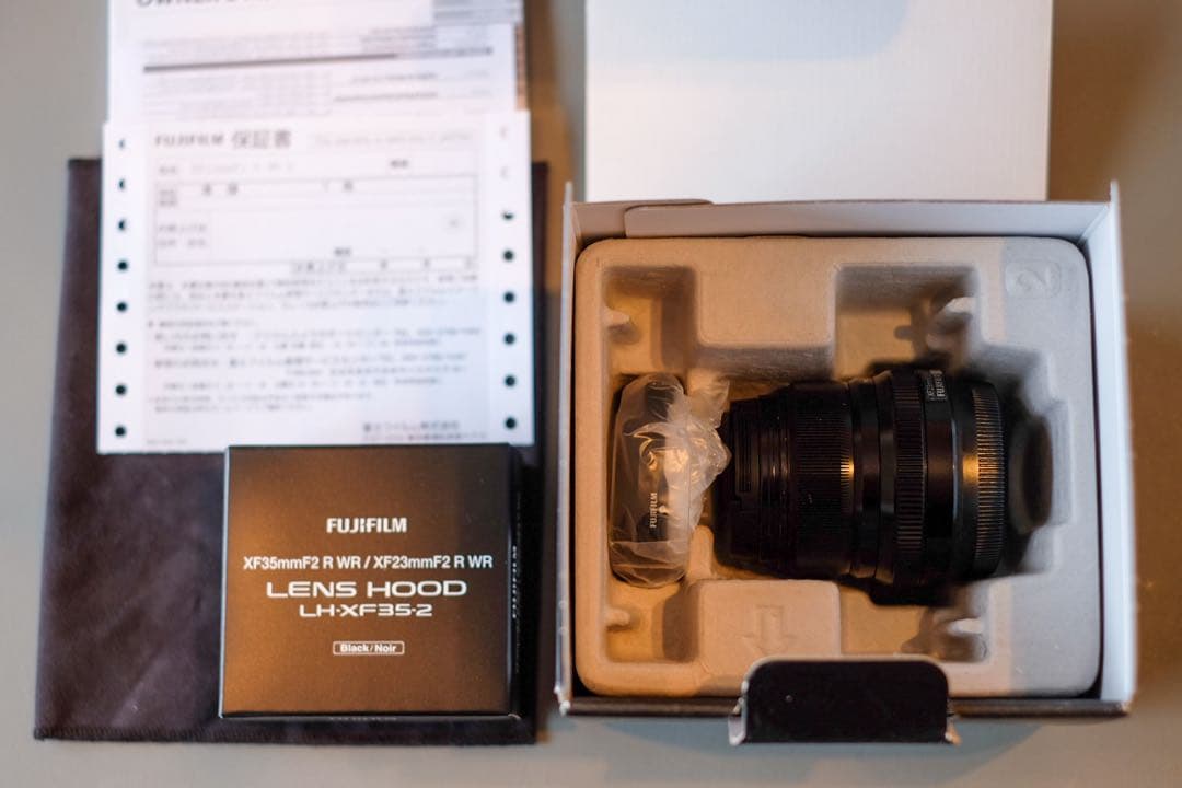 FUJINON XF23mmF2 R WR レンズ＋レンズフード スクエアフード FUJIFILM XF23mmF2 | XF35mmF2専用 角型アルミフード