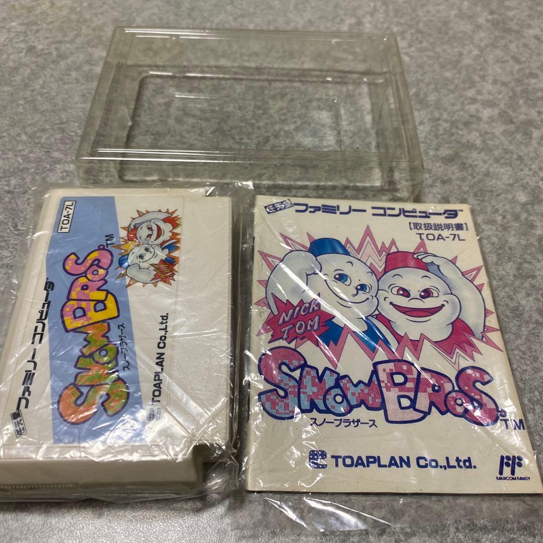ファミコン スノーブラザーズ SNOWBROS. 東亜プラン 箱説明書つき