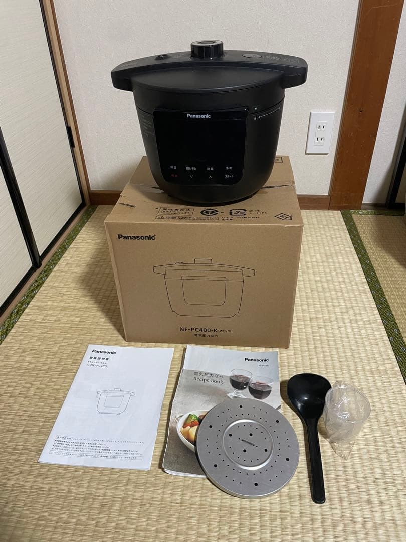 Panasonic パナソニックNF-PC400-K 電気圧力鍋　付属品完備 Panasonic（パナソニック） 電気圧力鍋 NF-PC400-K(ブラック) : 家電