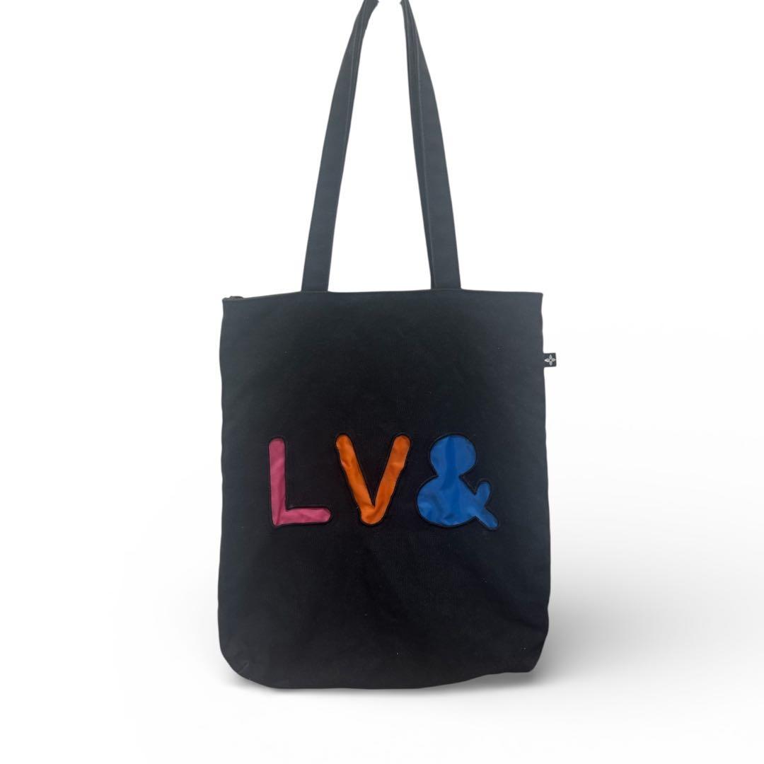 ルイヴィトン】&展 ノベルティ トートバッグ 黒×カラフル非売品希少 A4