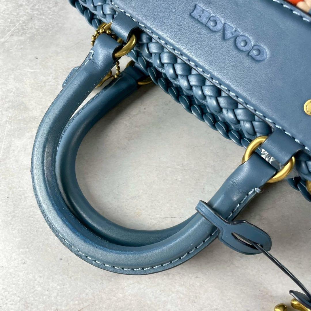 未使用級】COACH コーチ カゴバッグ ブルー系 2044-603 - メルカリ