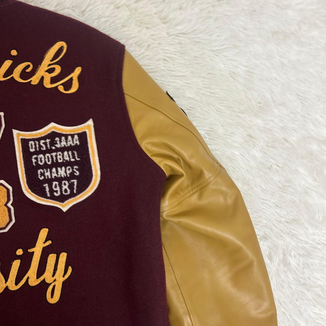 極美品】WHITESVILLE スタジャン フルデコ フットボール 40 - メルカリ