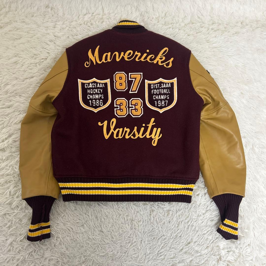 極美品】WHITESVILLE スタジャン フルデコ フットボール 40 - メルカリ