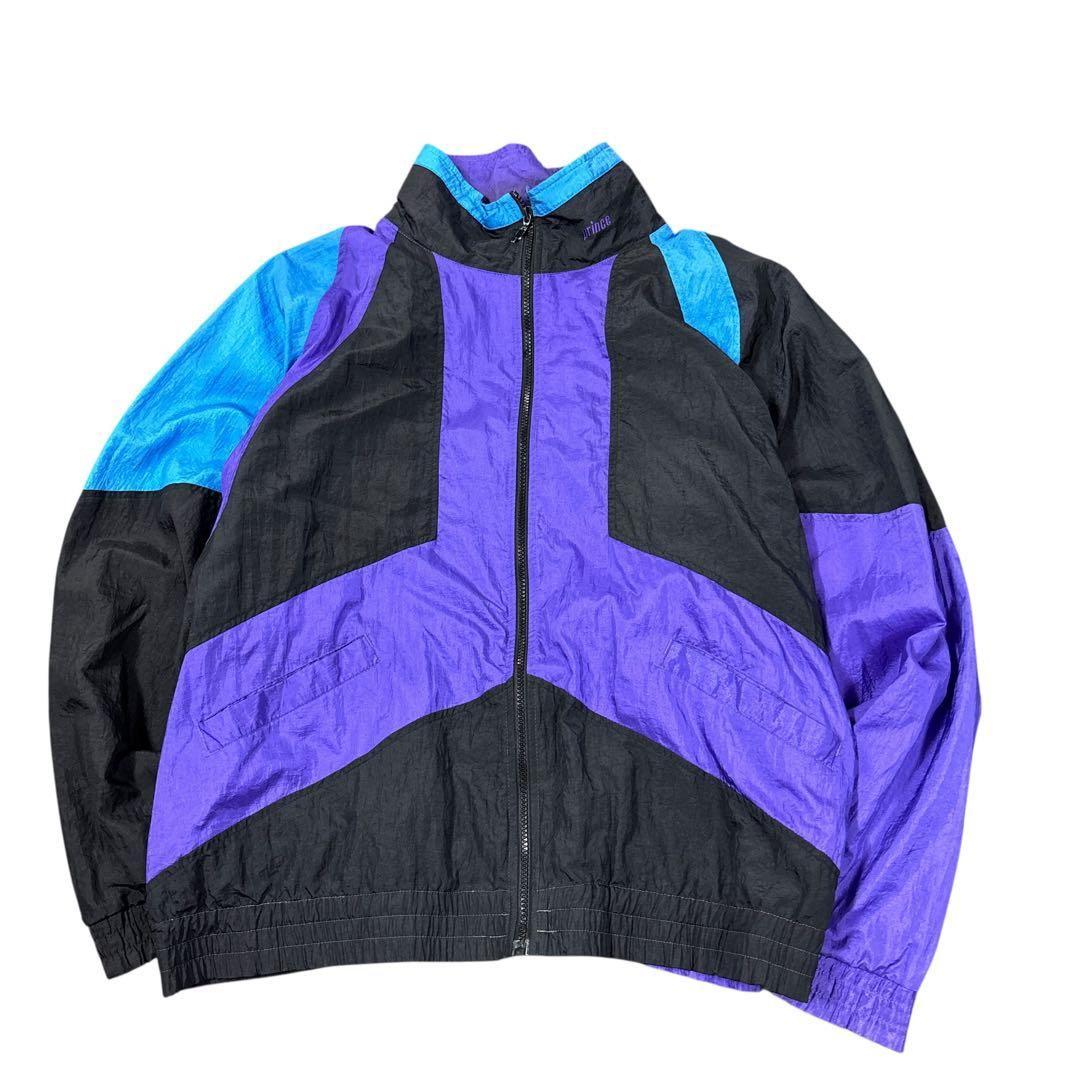 8LA1 クレイジーパターン ナイロンジャケット インポート 古着used