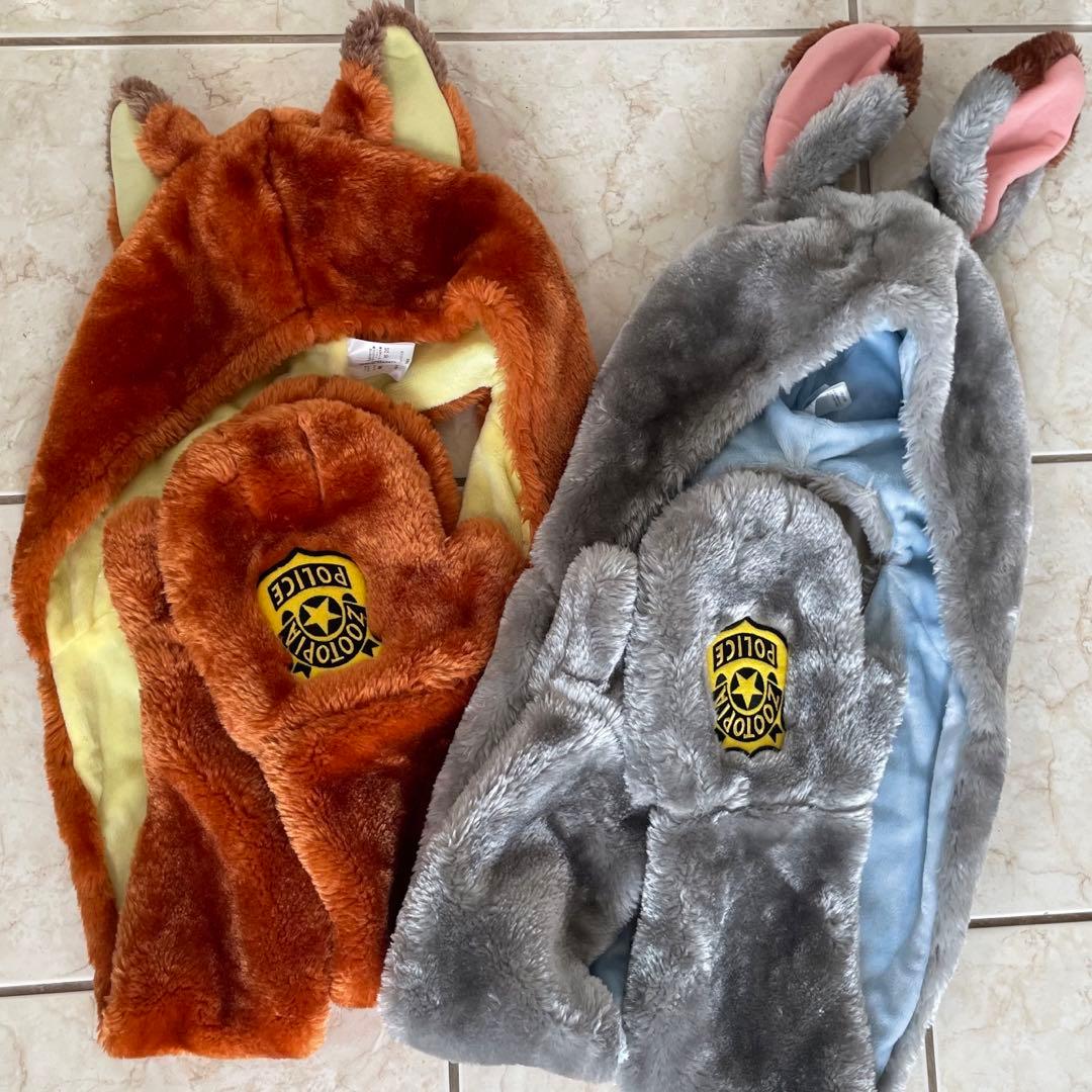 値下げ【美品】ズートピア ファンキャップ フード付きマフラー