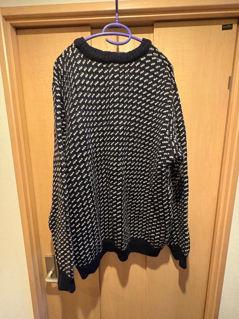 最終値下　美品　L.L.Bean バーズアイニット ネイビー XL