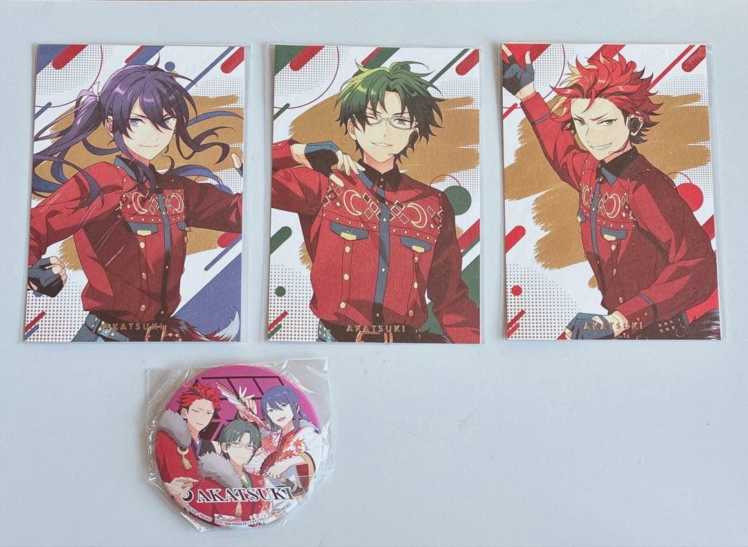 あんスタ 紅月 ポスカ 周年缶バッジ 蓮巳敬人 鬼龍紅郎 神崎颯馬