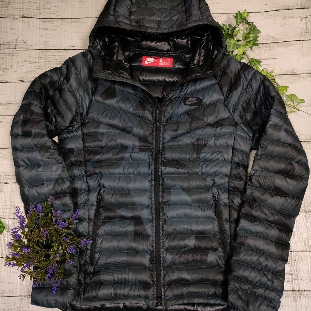 美品】NIKE◇DOWN FILL HOODIE◇S/総柄/赤タグ - メルカリ