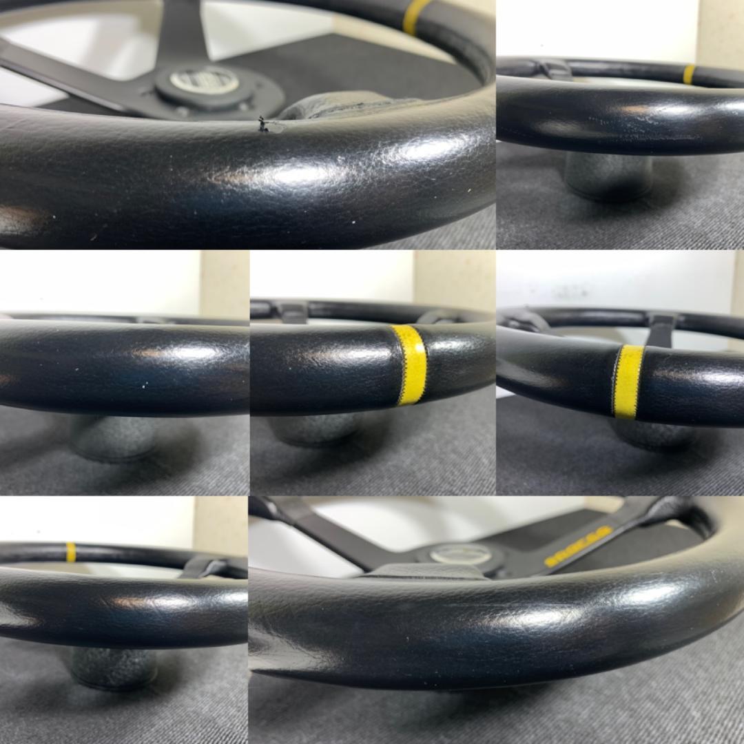 スパルコ R345 ディープコーン レザーステアリング 良品 ホーンボタン