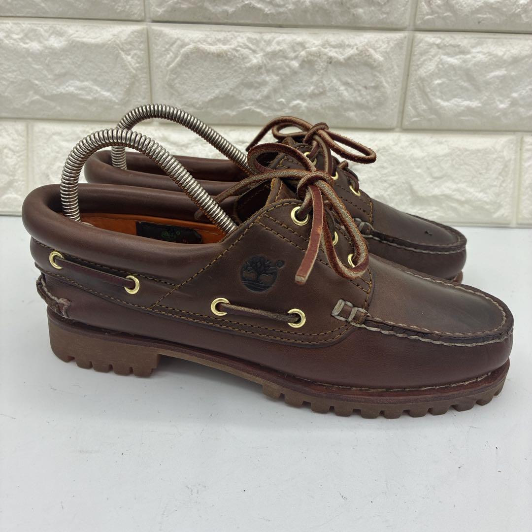 【美品】ティンバーランド スリーアイ クラシックラグ 5.5W 51304 茶