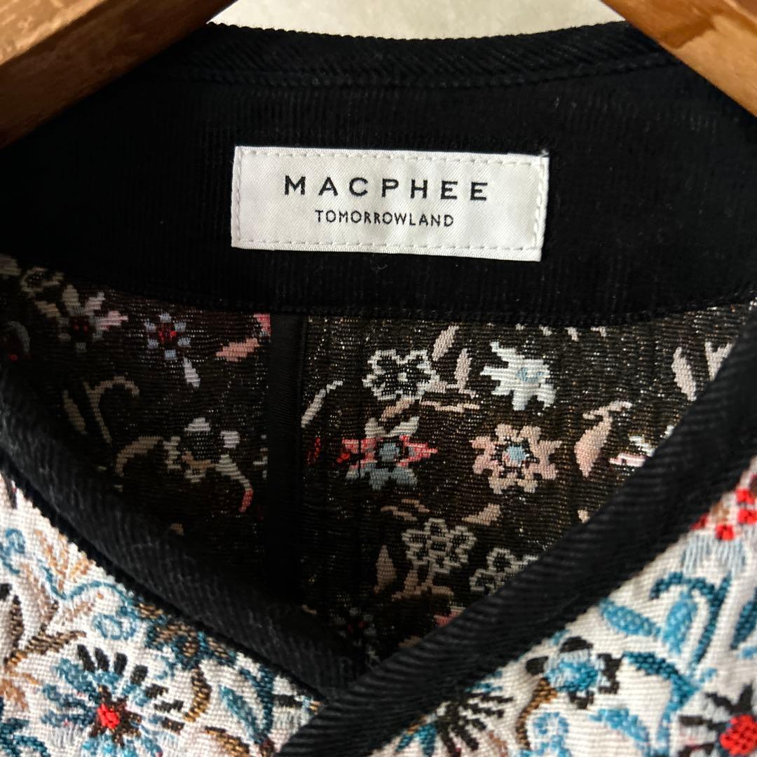 MACPHEE フローラルゴブラン ノーカラージャケット マカフィー 2023