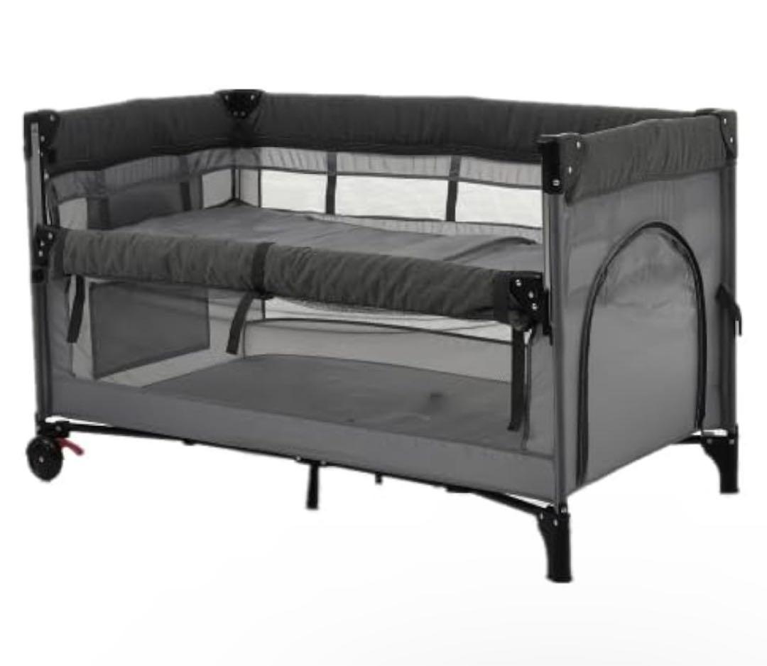 折りたたみ式ベビーベッド 折りたたみマットレス付 業務用 折りたたみコンパクトベッド Eタイプ（マット付） | 国産ベビー