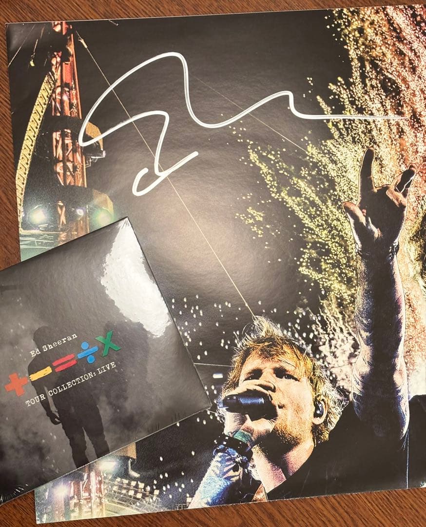 エドシーラン ライブ 2枚組　CD サイン入 ポスター　ラスト1 エド・シーラン ライヴコレクション『+－=÷× (マスマティックス) Tour