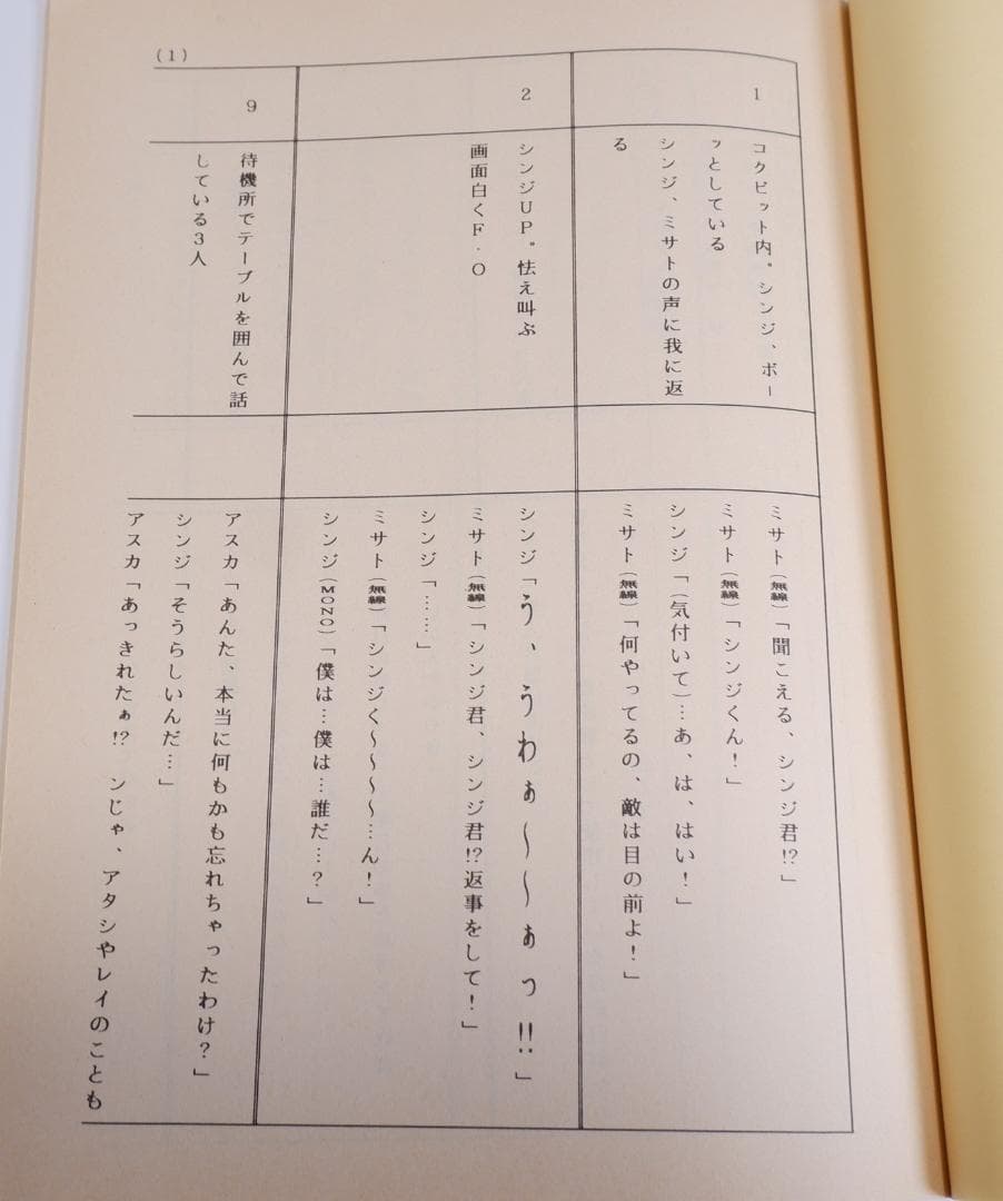 台本 新世紀エヴァンゲリオン セガ・サターン 庵野秀明