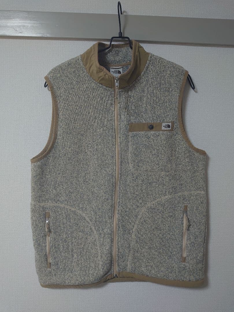 THE NORTH FACE フリースベスト グレー/ベージュ 日本未展開モデル THE NORTH FACE ザ・ノースフェイス LINE-X FLEECE
