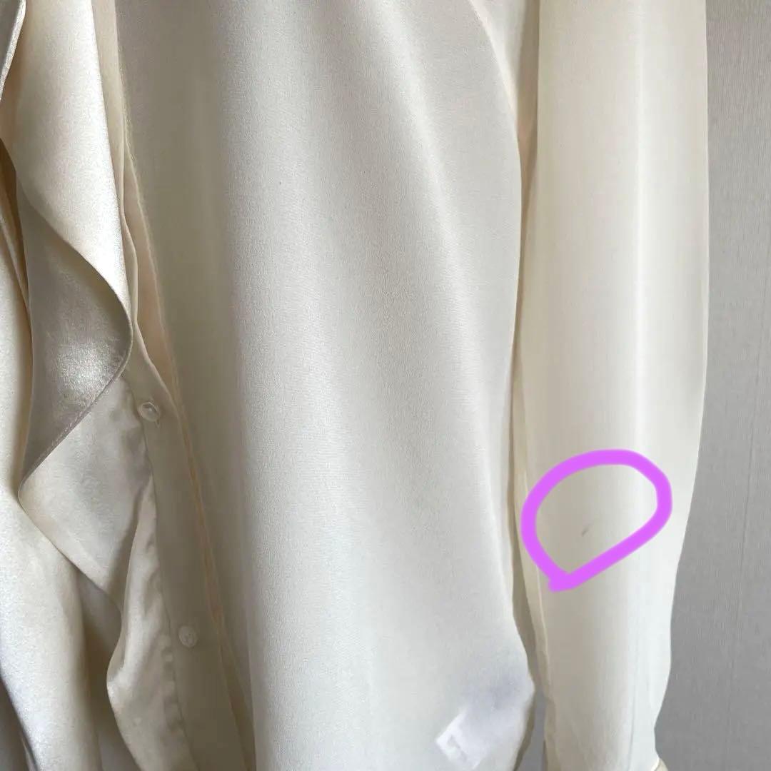 《美品》トゥモローランドコレクション　シルクサテン　ボウタイブラウス　3.3万