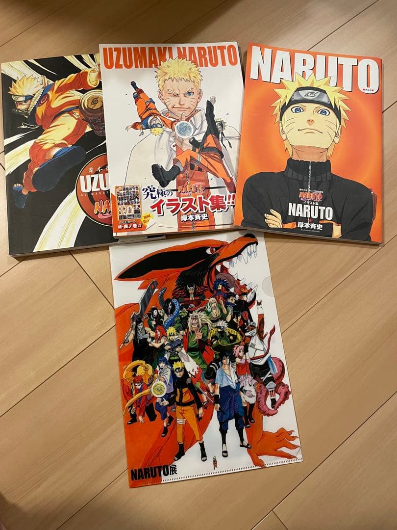 NARUTO ナルト イラスト集 3冊セット ＋ ナルト展クリアファイル