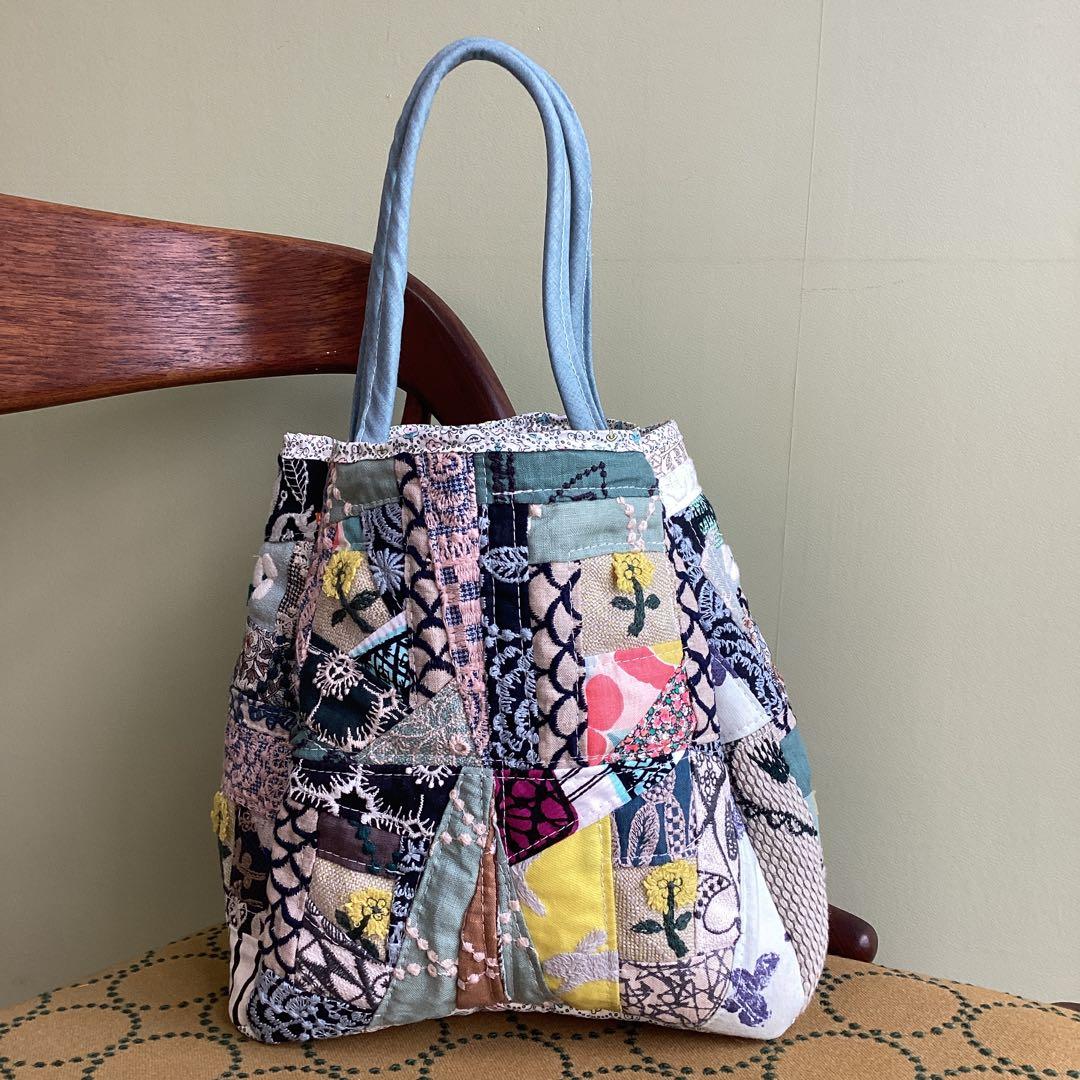 ミナペルホネン小さなハギレのパッチワークバッグハンドメイド - メルカリ