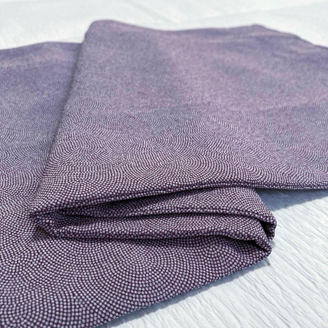 美品✨】東レシルック さんび 洗える着物 江戸小紋 三役 鮫小紋 くすみ