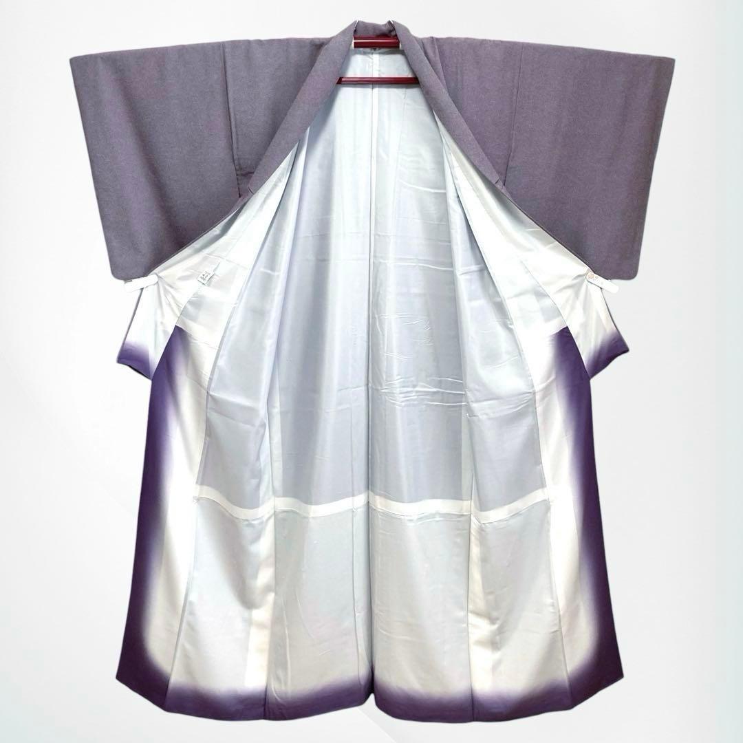 美品✨】東レシルック さんび 洗える着物 江戸小紋 三役 鮫小紋 くすみ