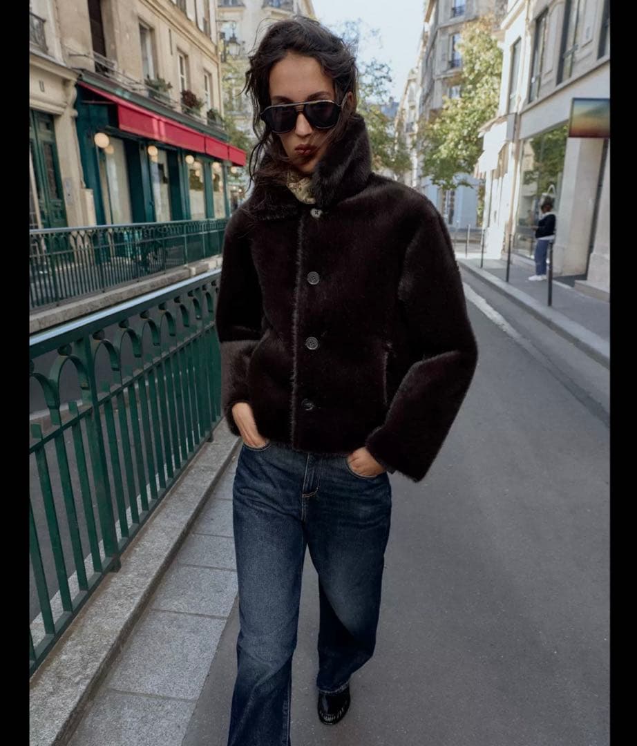 ZARA リバーシブルダブルフェイスフェイクレザージャケット - メルカリ