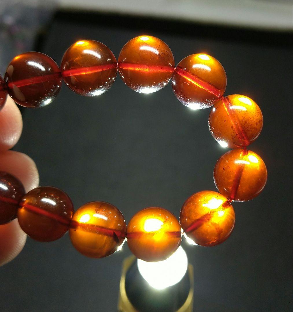 専用【高品質】レッドアンバー《琥珀》１１㎜　ブレスレット　美品　希少