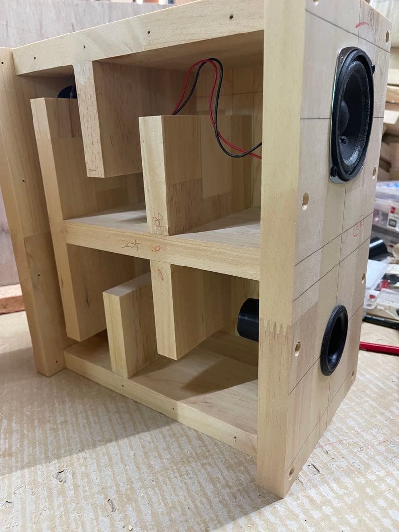 wooden5バスレフバックロード自作スピーカー