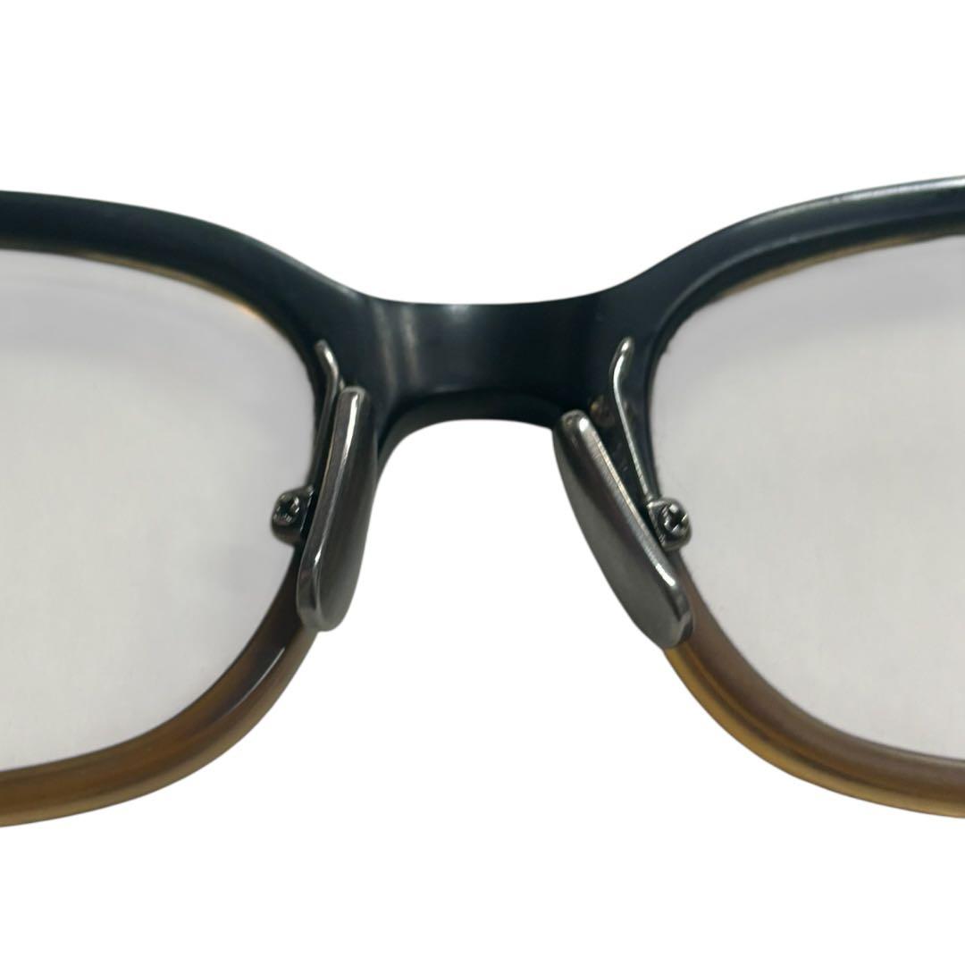 EVE un BLUE メガネ ウェリントン フレーム ブラウン 度ありBelanja di