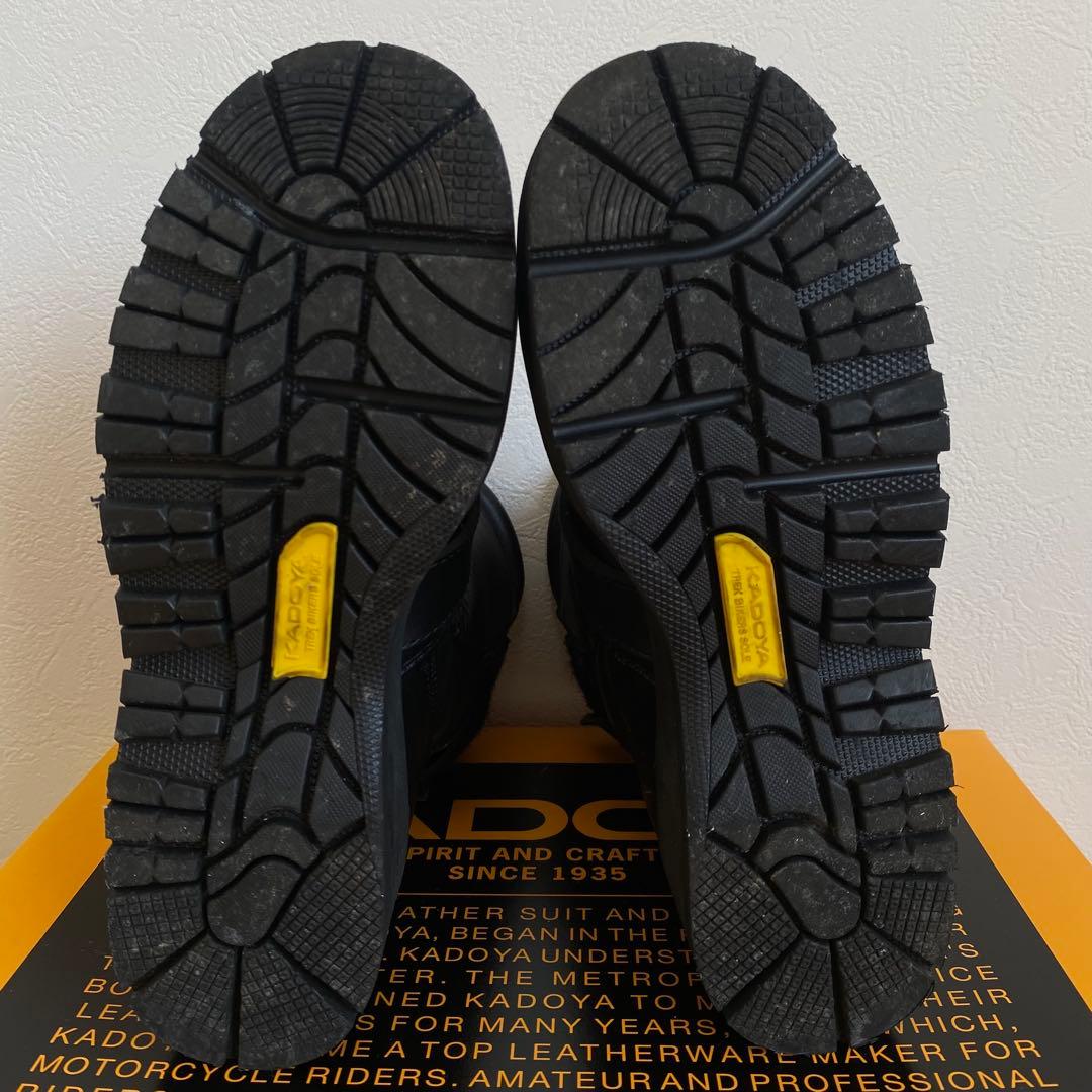 KADOYA カドヤ バイクブーツ 22.5cm 黒　厚底ブーツ