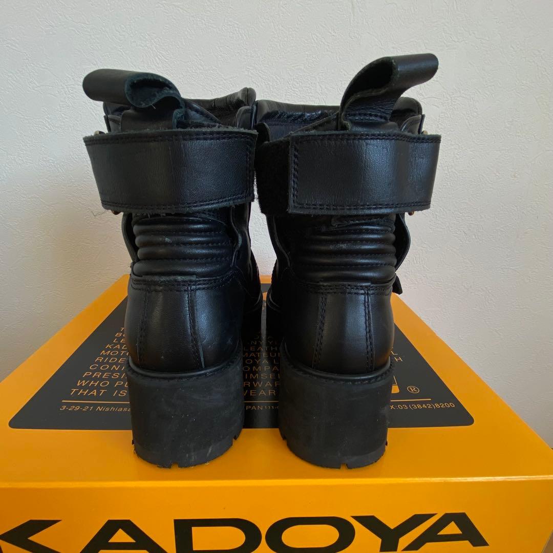 KADOYA カドヤ バイクブーツ 22.5cm 黒　厚底ブーツ