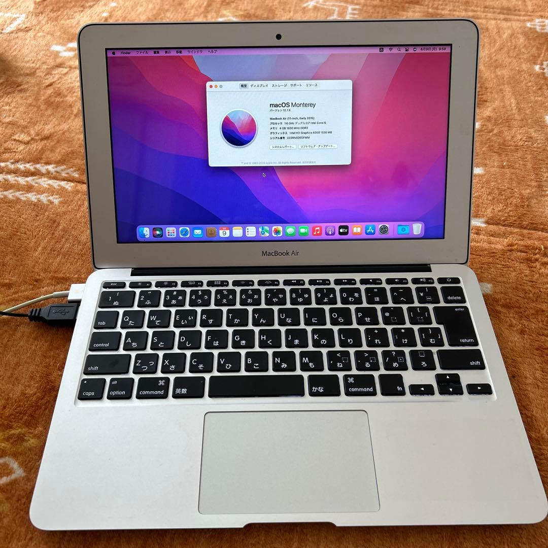 MacBook Air 2015 A1465 11インチ　メモリ4GB Apple MacBook Air 11