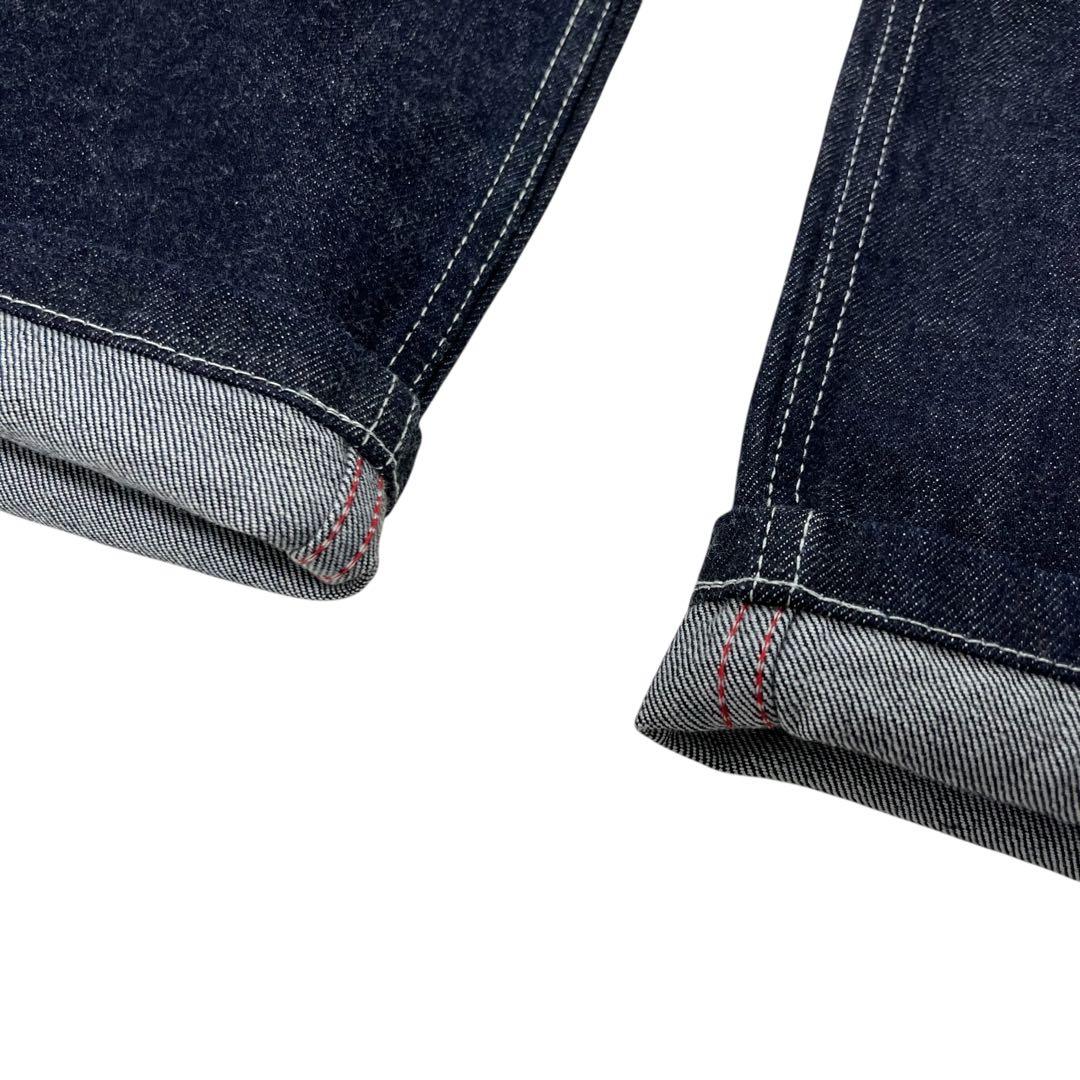 未使用タグ付 児島ジーンズ サロペット つなぎ M インディゴ 赤耳 日本