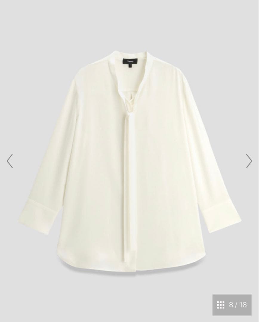 セオリー　Theory Prime ette Tie Blouse 中古・古着通販】theory (セオリー) Prime Georgette Tie Blouse