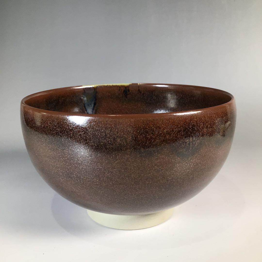 N683 茶碗 『豊前上野焼』『十二代 白川卓甫造』 抹茶碗 共箱