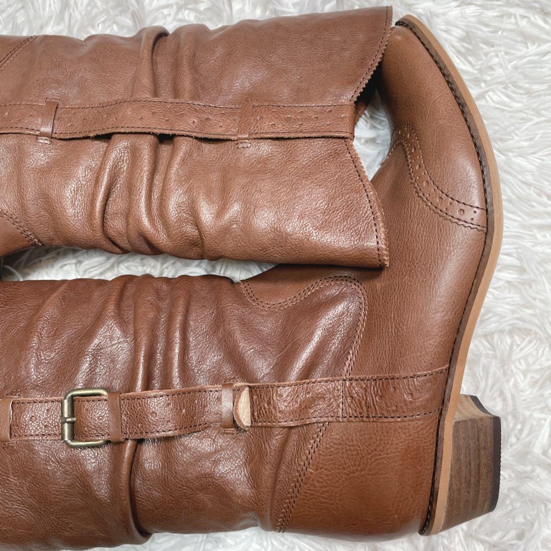 未使用　イング　ING ロングブーツ　ブラウン　茶色　大きいサイズ　25.5cm