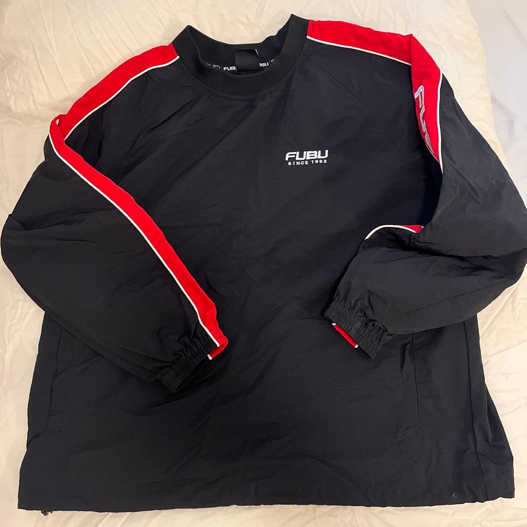 FUBU 黒赤セットアップのセット。サイズ注意！長袖 ブラック/レッド FUBU 黒赤セットアップのセット。サイズ注意！長袖 ブラック/レッド