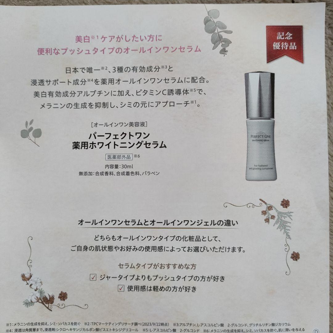 新日本製薬 株主優待 2025年12月 パーフェクトワン3点＋お買い物券