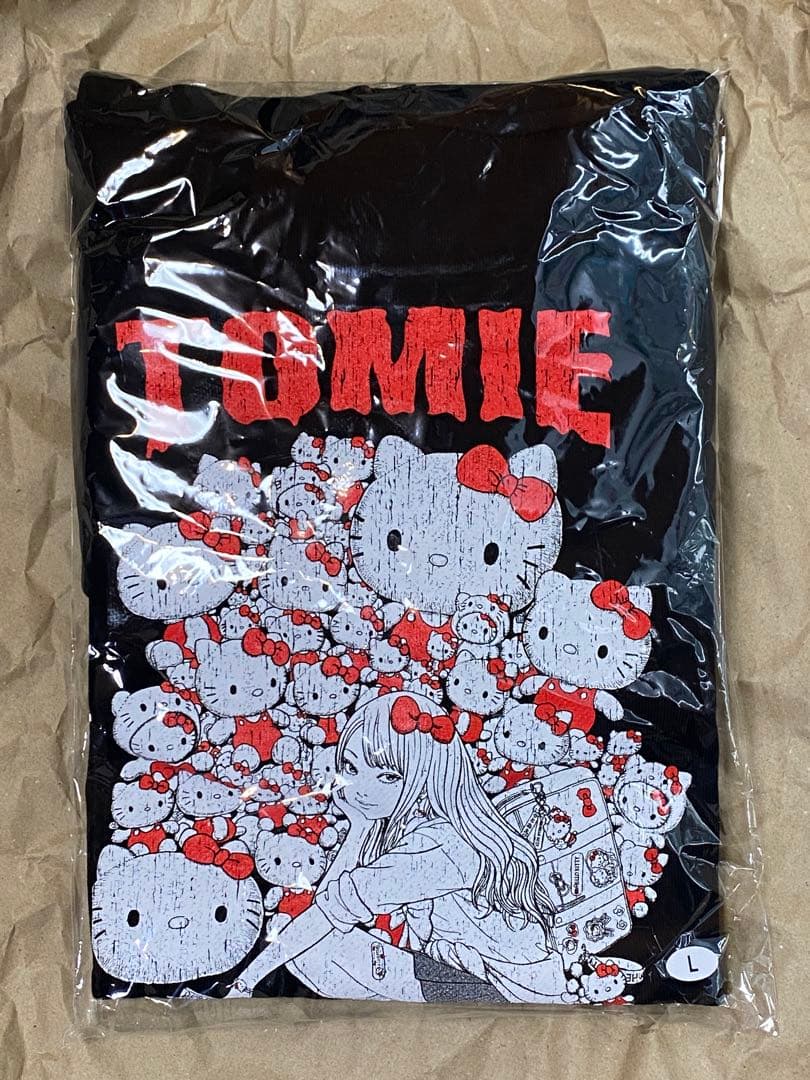 伊藤潤二×サンリオキャラクターズ パーカー ギャル富江×ハローキティ L
