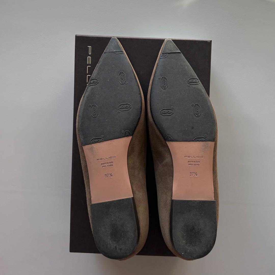 【美品】PELLICO パンプス フラット 24.5cm グレージュ