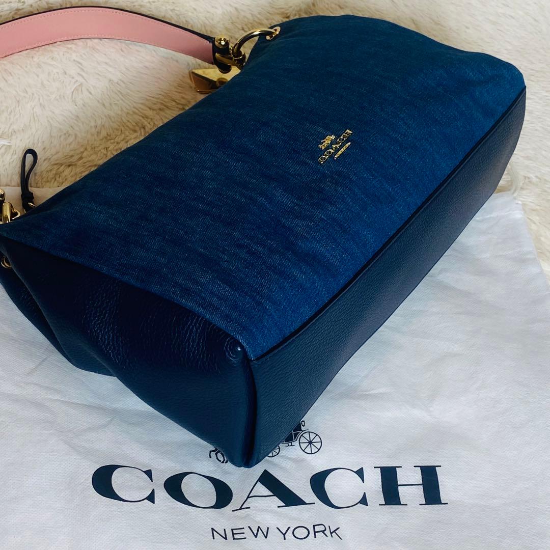 未使用極美 coach コーチ F66964 デニム ショルダーバッグ 2way - メルカリ