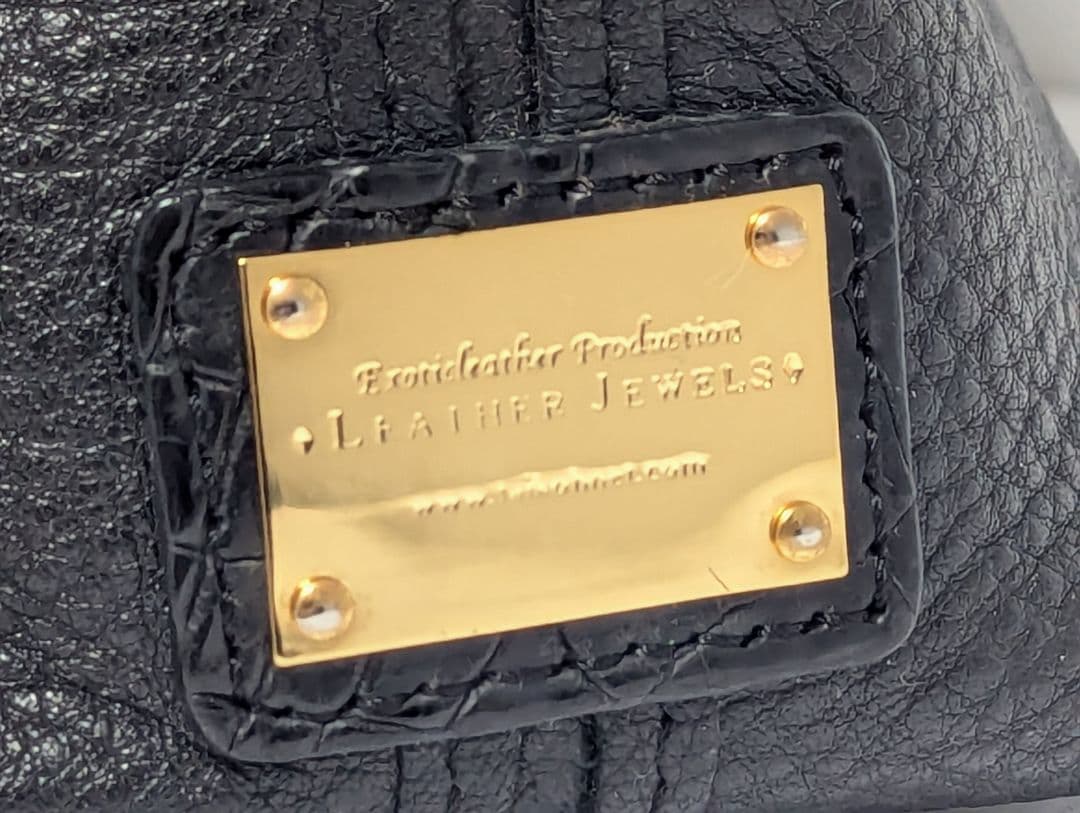 LEATHER JEWELS Crystal 2way バッグ黒 B690