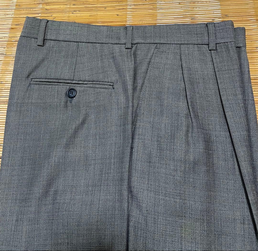 美品イブサンローランダブルブレスト グレー チェック柄 スーツ - メルカリ