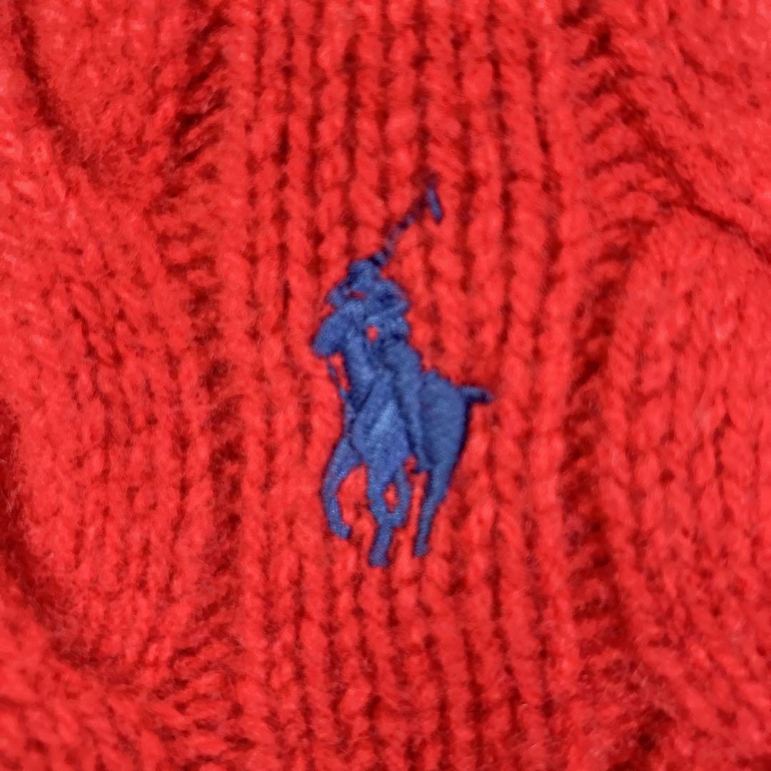 ポロラルフローレン ケーブルニットカーディガン ポニー刺繍 カシミヤ