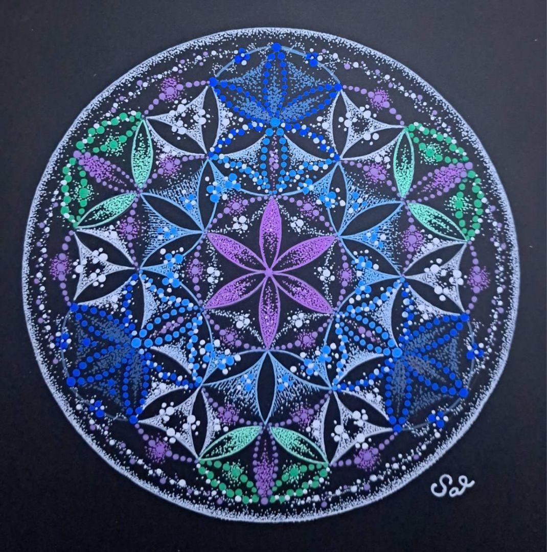 世界に一つ！あなただけの点描曼荼羅を描きます 2026年1月8日よりmichikusaCafeのアートが変わります！！「点描曼荼羅