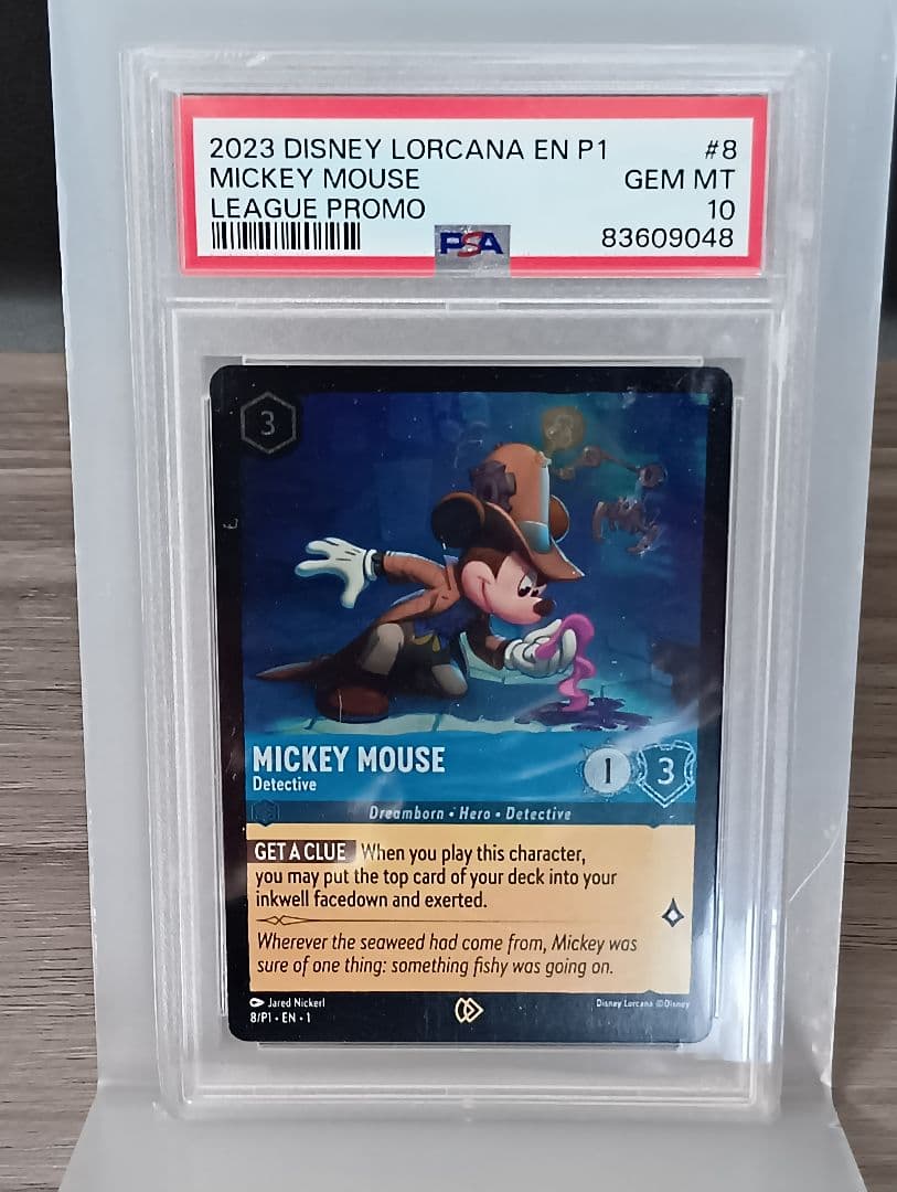 MICKEY MOUSE リーグプロモ psa10 【ロルカナ/Lorcana】 PSA 10 Signed Mickey Mouse Lorcana Card #12 - Bruce Irwin Voice of