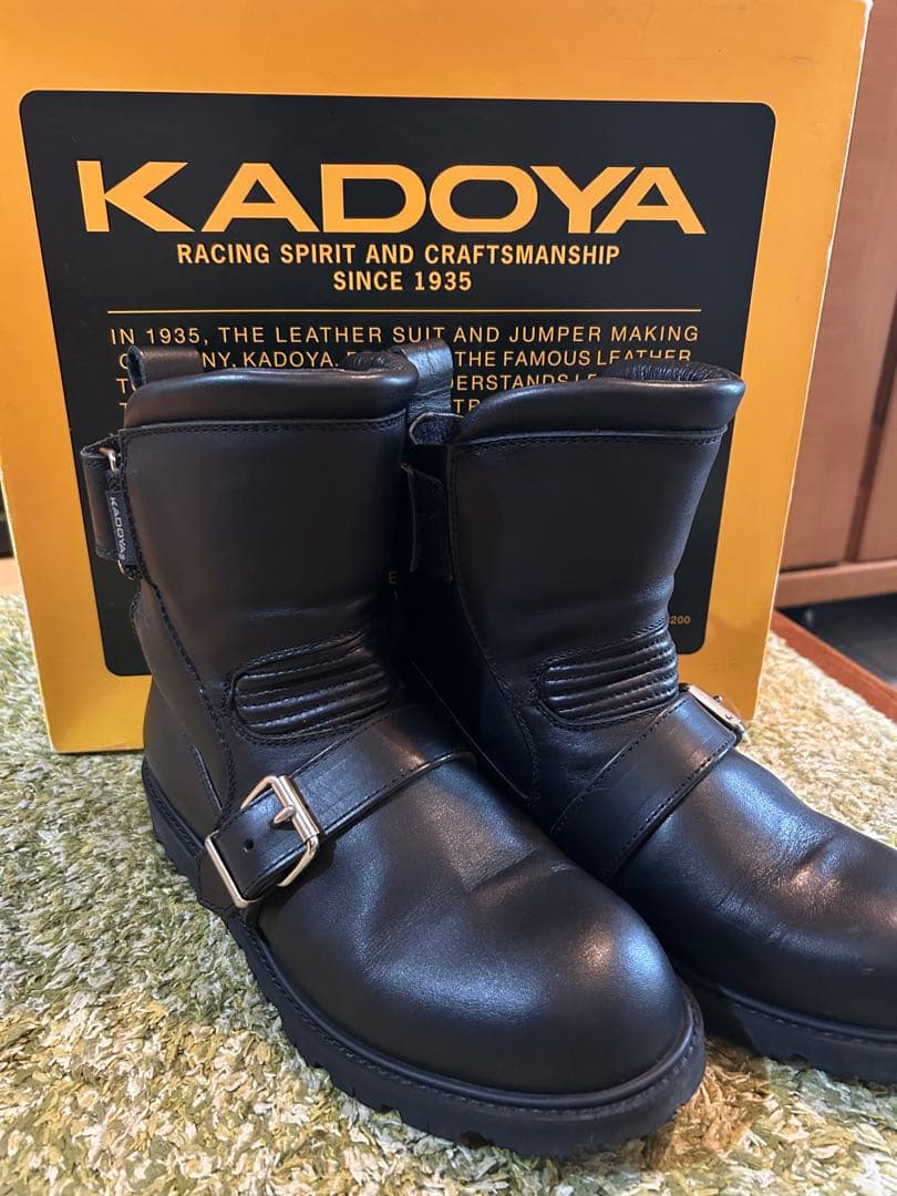 KADOYA BLACK ANKLE 24.5cm ブラック