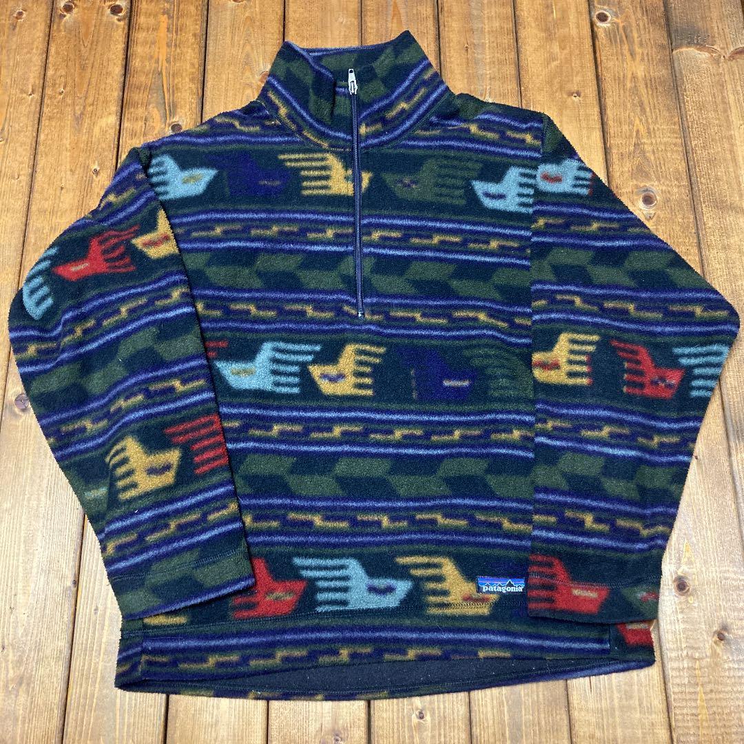 USA製 patagonia 総柄 ハーフジップ フリース ジャケット - メルカリ