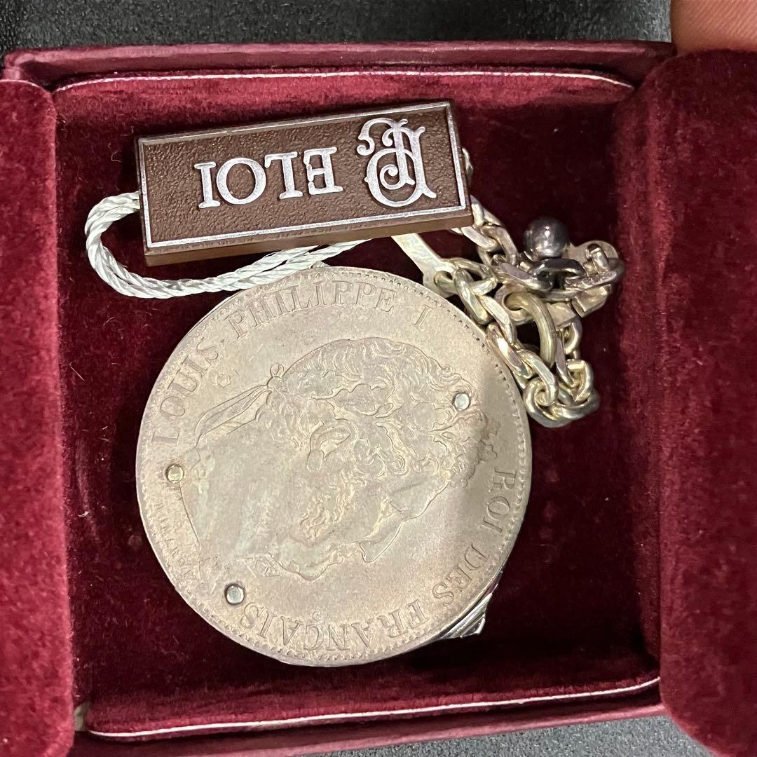 【希少品】Eloi エロア　ナイフ　銀貨　5フラン　箱　タグ付　02